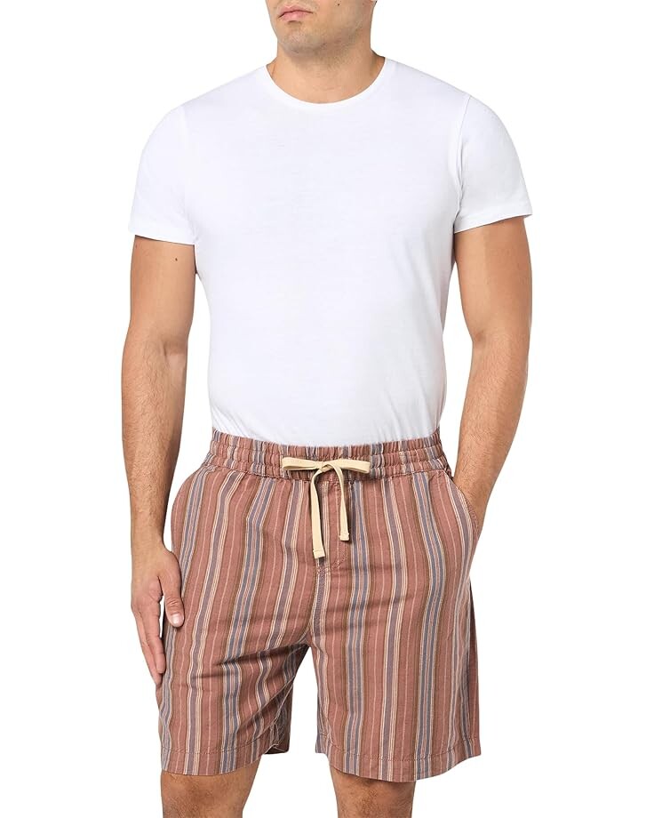 

Шорты Lucky Brand 7" Striped Linen Pull-On Shorts, цвет Red Stripe