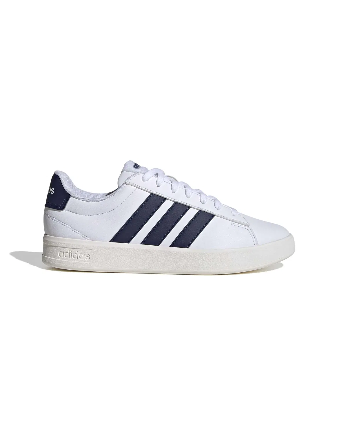 Кроссовки на шнуровке Adidas, белый/темно-синий/белый — фото 4