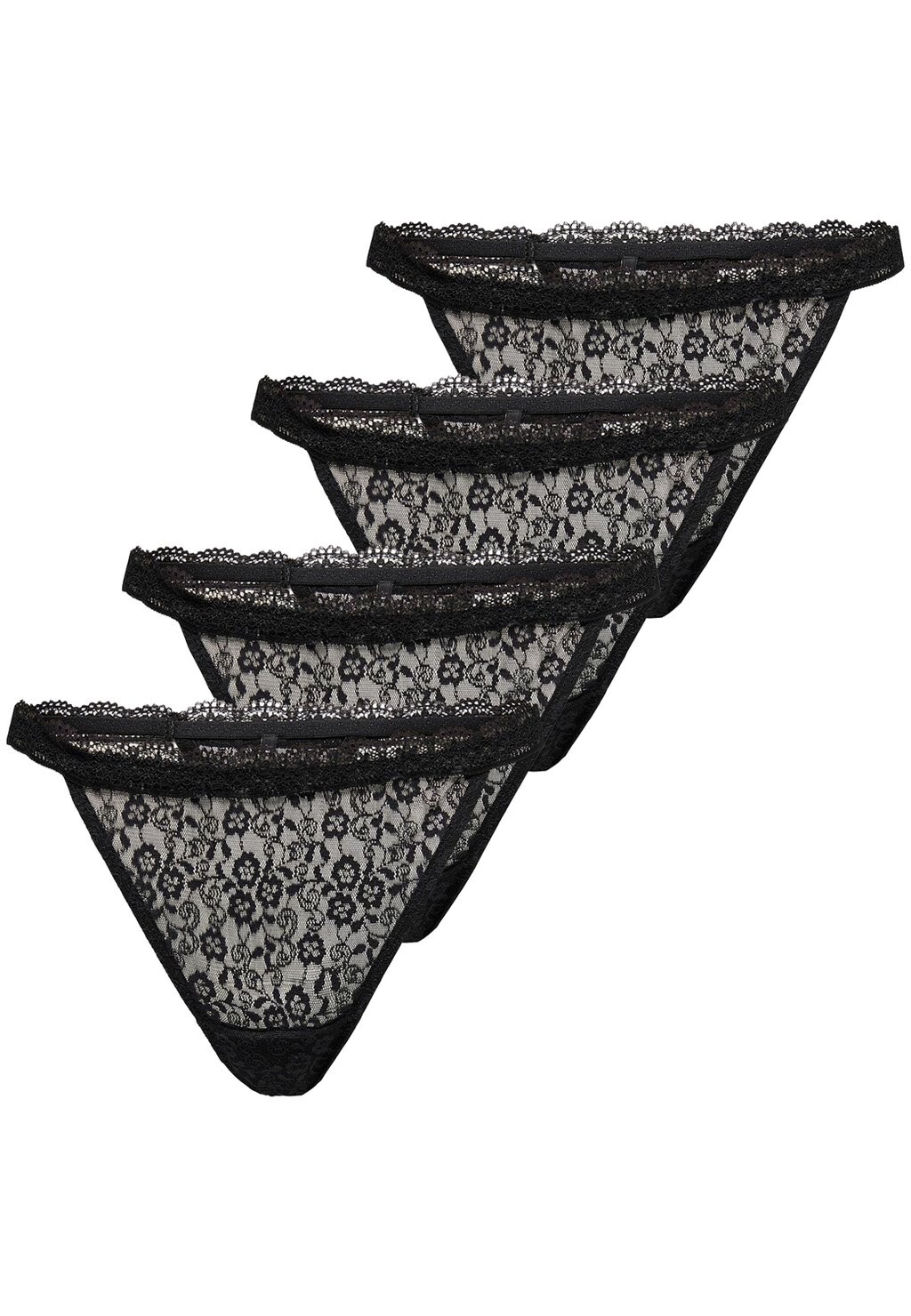 

Стринги 4-ER PACK STRING BRAZILIAN ONLCAROLINE ONLY, черный деним