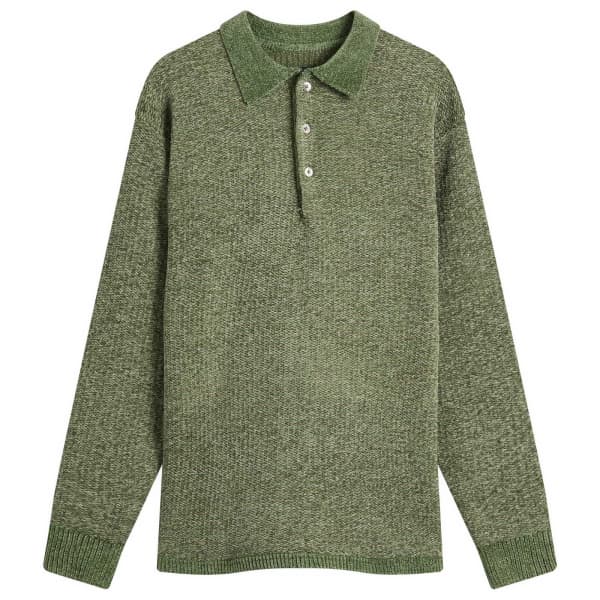 

Бархатная вязаная рубашка поло Thisisneverthat, зеленый