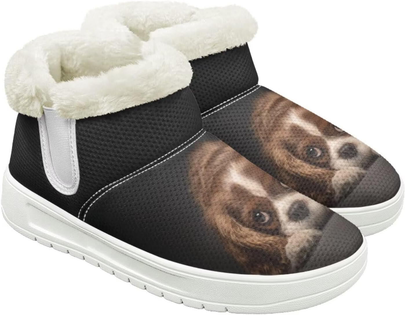 

Женские пушистые зимние сапоги для снега, утепленные флисом, удобные, теплые, водоотталкивающие, для женщин и мужчин Cugasmaru, Dog