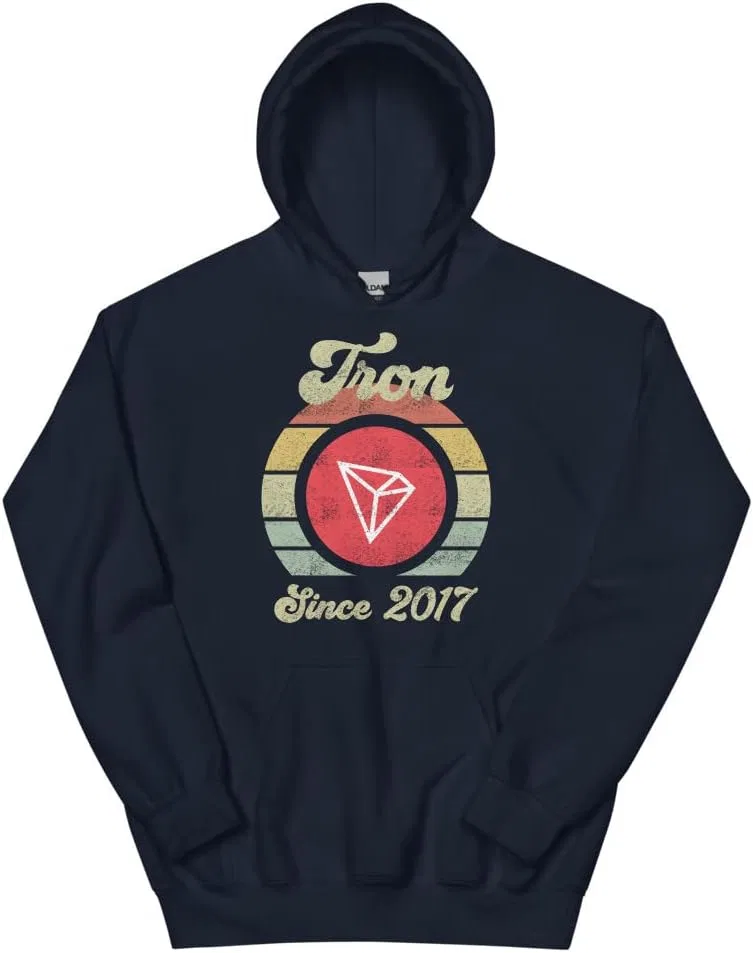 Худи Tron Crypto, Tron Since 2017, посвященное криптовалютам, подарок в стиле Tron Crypto