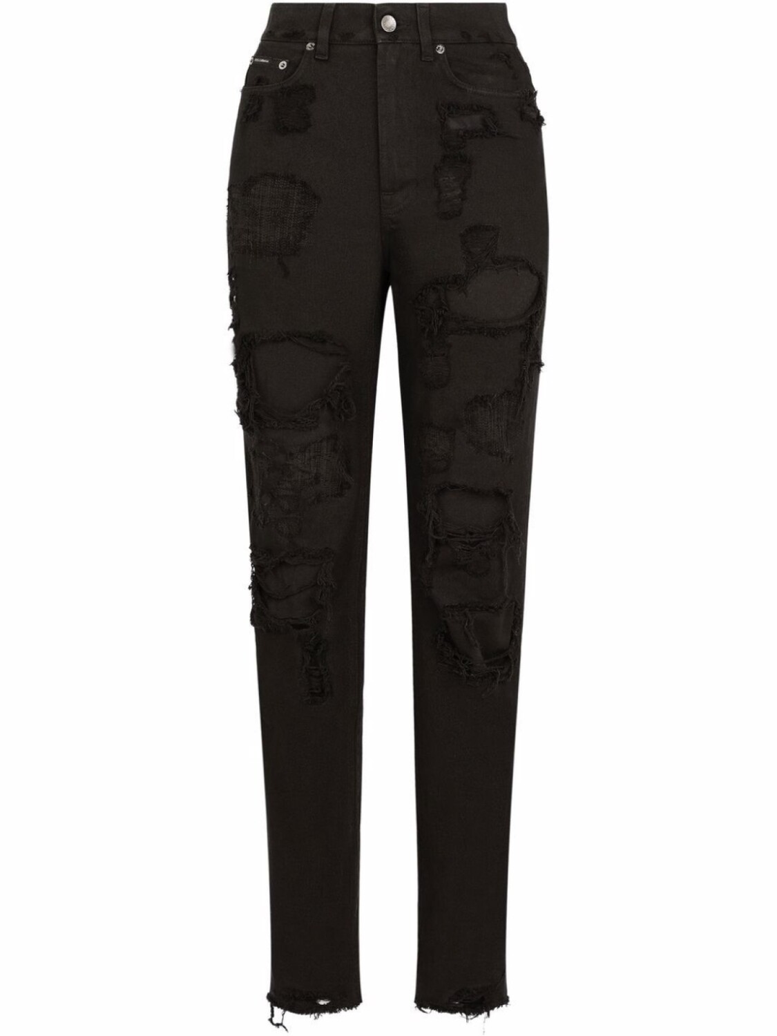

Dolce & Gabbana джинсы бойфренды с эффектом потертости, черный