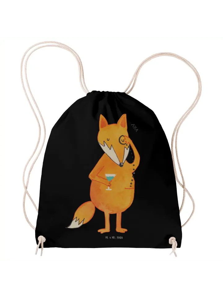 

Спортивная сумка Mr & Mrs Panda Sportbeutel Fuchs Lord ohne Spruch, черный