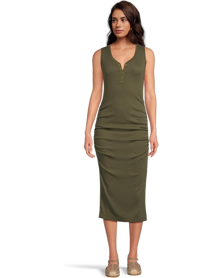 

Женское платье миди Michael Stars Samira Tank Henley, Topiary