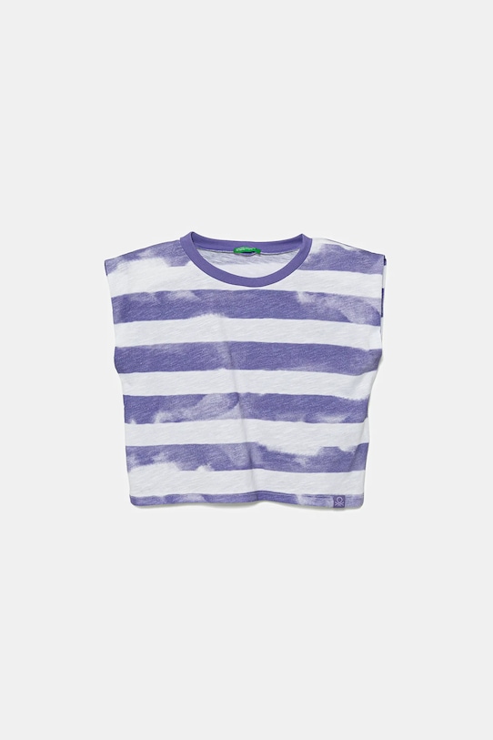 

Детская хлопковая футболка United Colors Of Benetton, фиолетовый