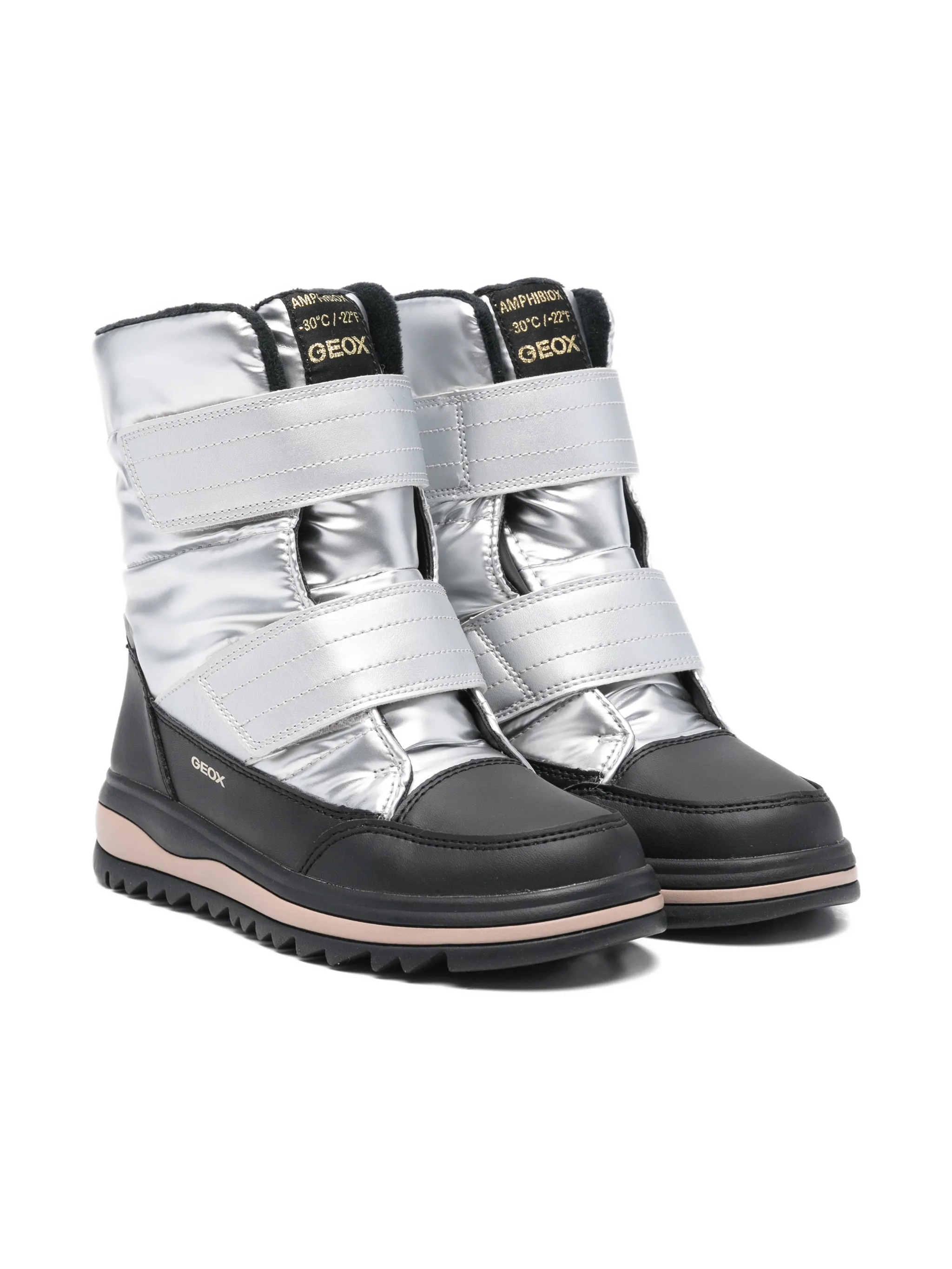 

Ботинки Adelhide на липучках Geox Kids, серебристый