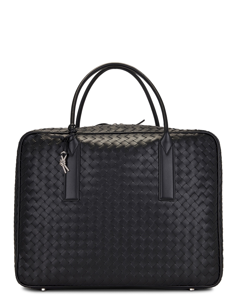 

Сумка Avenue Intreccio 15 Avenue Bottega Veneta, цвет Black & Silver