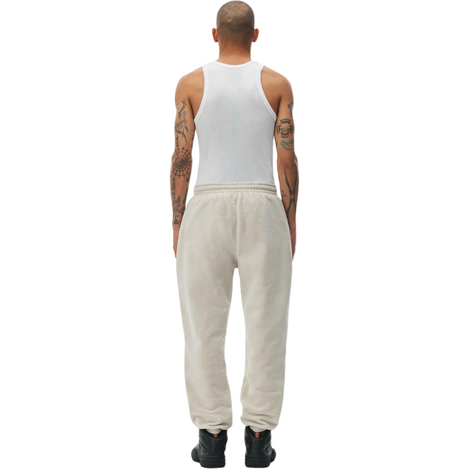 Тренировочные штаны из велюрового хлопка Alexander Wang, Gray — фото 4