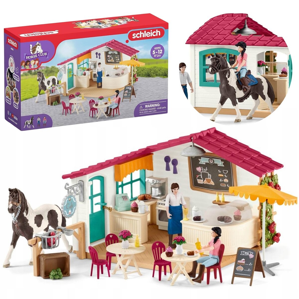 

SLH42592 Schleich Horse Club - Кафе для наездников, фигурки для детей 3+