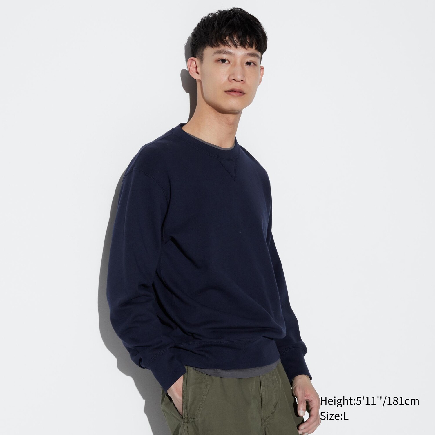 

Толстовка Uniqlo с длинным рукавом, темно - синий