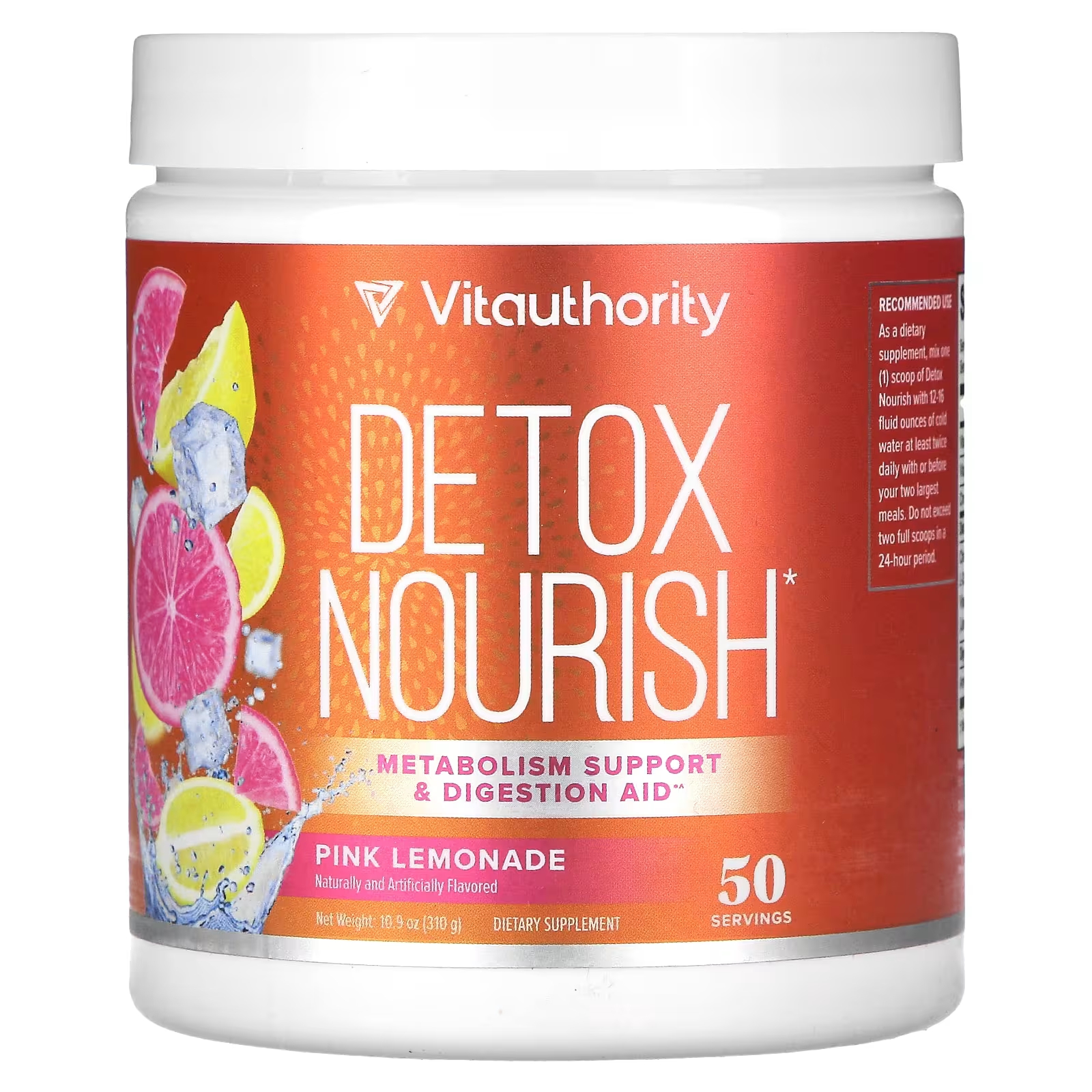 

Добавка Vitauthority Detox Nourish розовый лимонад, 310 г