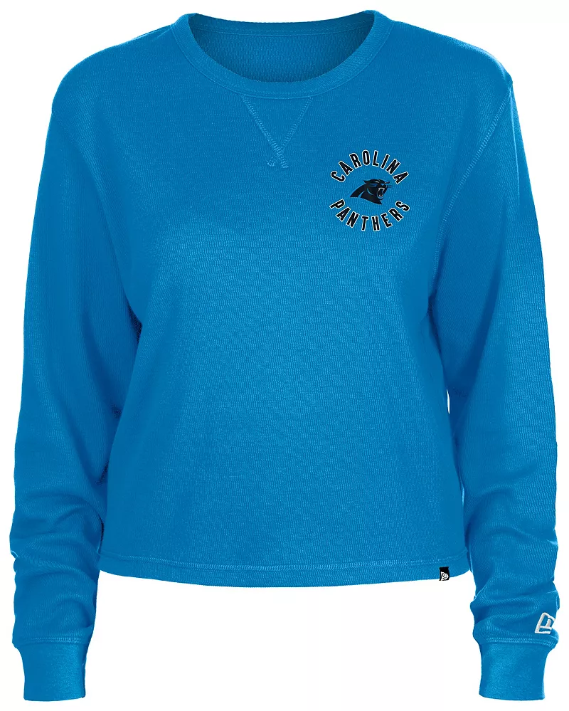 

Женская термосиняя футболка с длинными рукавами New Era Carolina Panthers