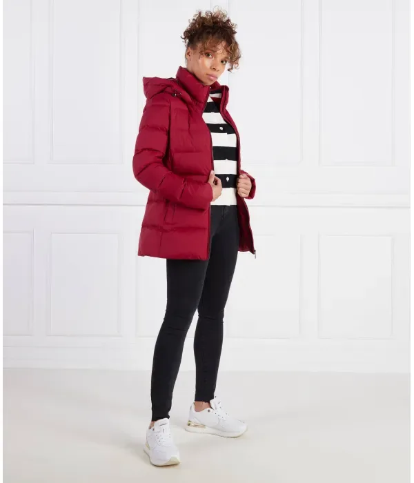 Пуховая куртка Global longline fit Tommy Hilfiger, бордовый — фото 2