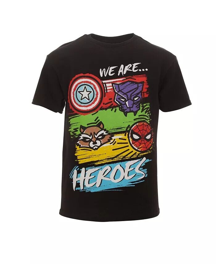 Комплект из 3 футболок Big Boys Avengers, Spider-Man Spider-Verse Spidey and His Amazing Friends для детей (2T - 18-20) Marvel, мультиколор — фото 3