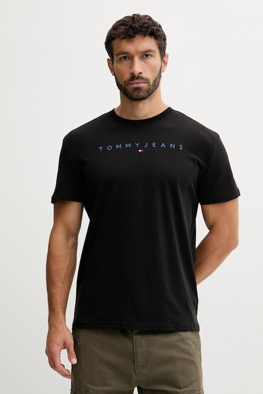 

Хлопковая футболка Tommy Jeans, черный