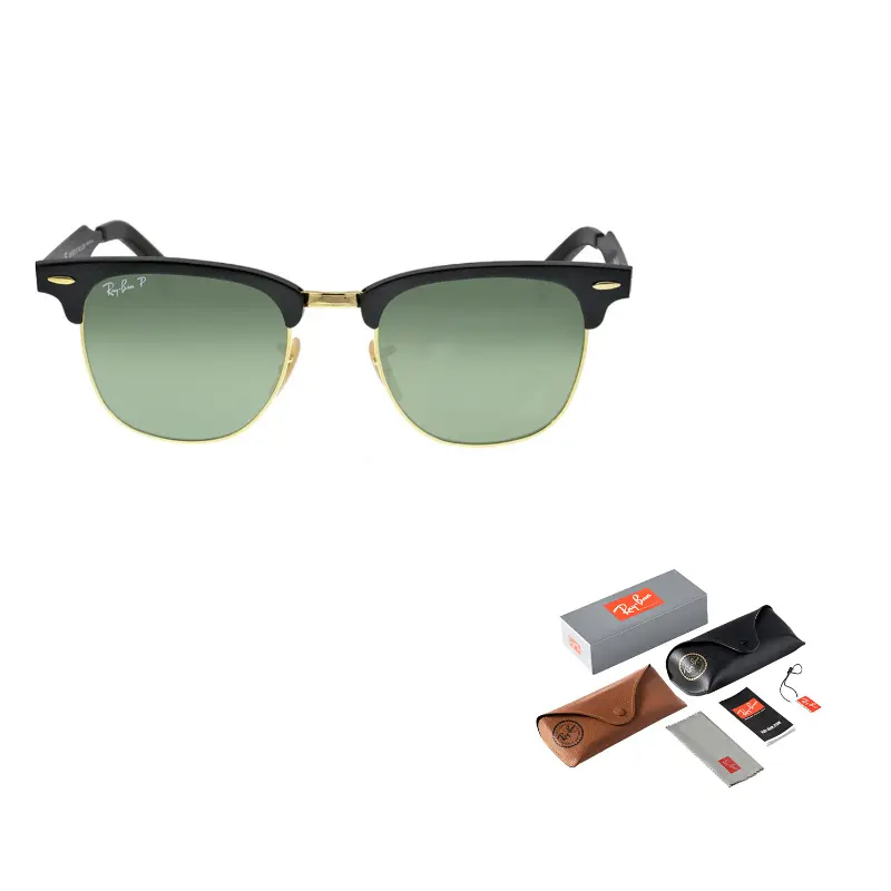 

RayBan Алюминиевые солнцезащитные очки нестандартной формы унисекс черные, Black