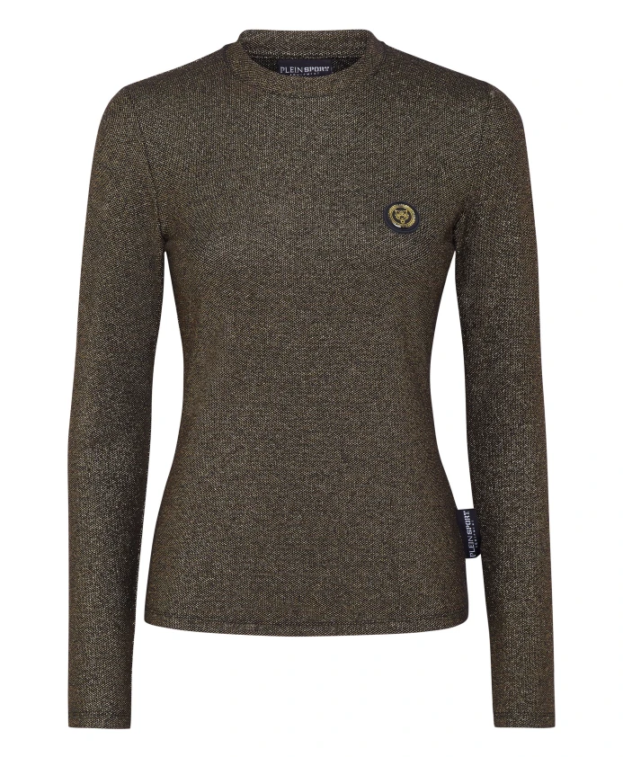 

Футболка с круглым вырезом и блестками Plein Sport, желтый