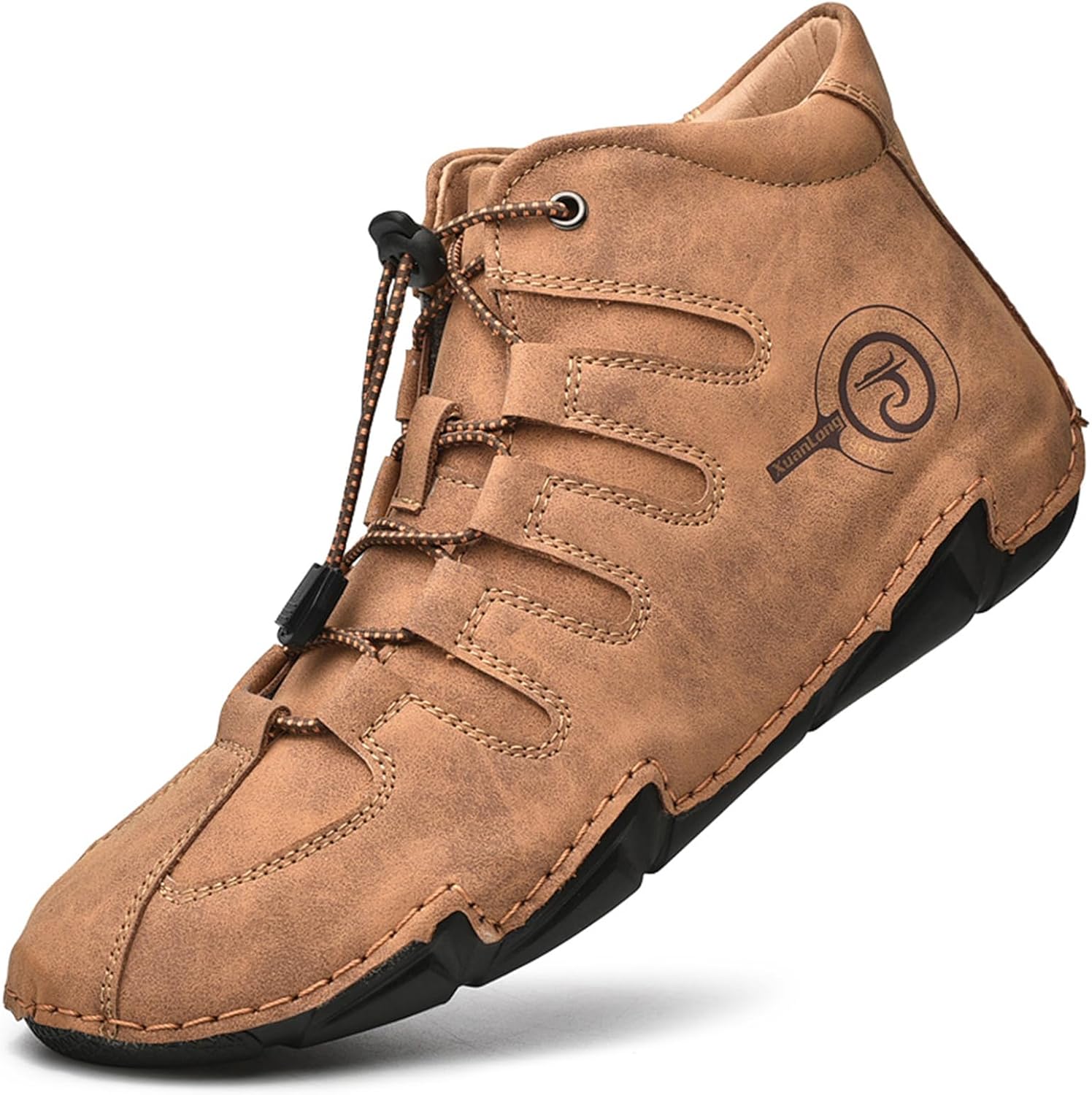 

Мужские итальянские высокие ботинки Lossarye из натуральной кожи, ручной работы, повседневные, легкие, водонепроницаемые, для походов, слипоны, ботинки-чукка, нескользящие, для активного отдыха, коричневый