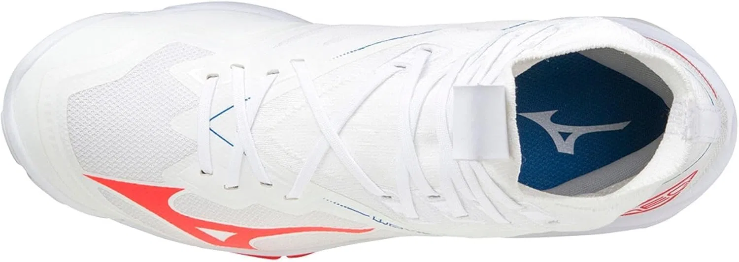 Кроссовки для бега Mizuno Wave Rider GTX унисекс, White Ignition Red French Blue — фото 4