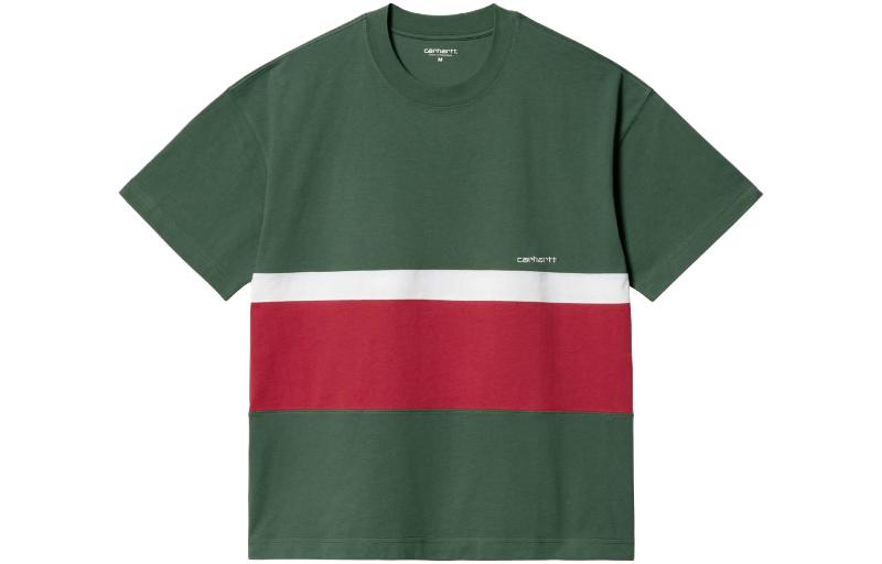 

Футболка в полоску с вышитым логотипом Carhartt WIP, зеленый