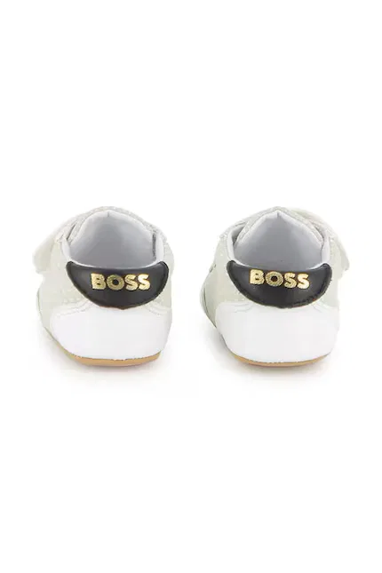 Ботинки детские из текстиля и кожи BOSS, белый — фото 3