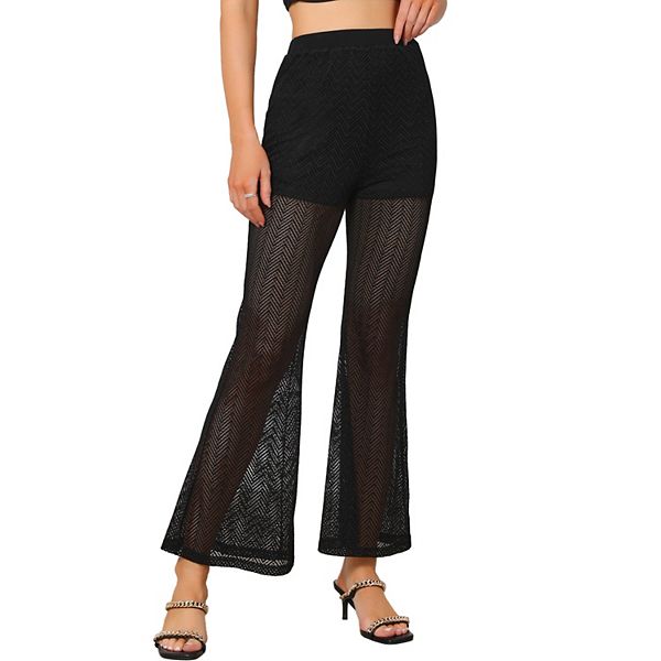 

Женские брюки Sheer mech с высокой талией и расклешенным силуэтом Inspire Chic