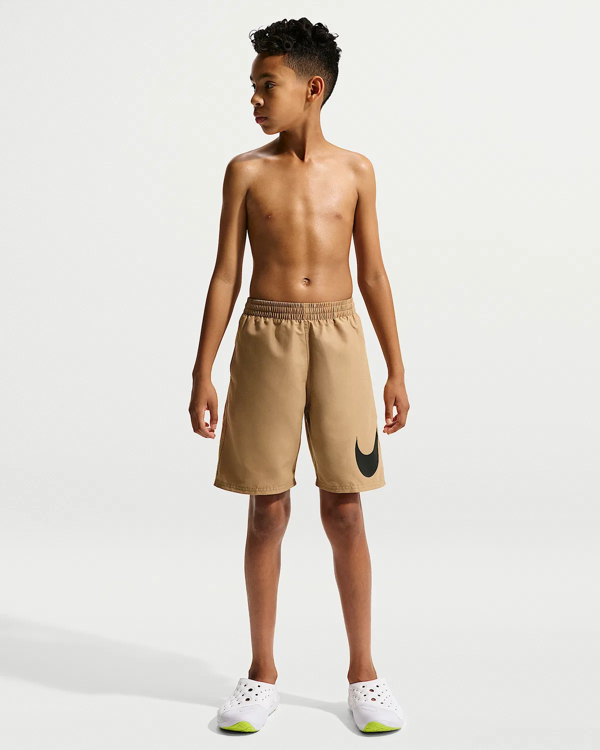 Детские (мальчиковые) плавки Nike Swim Breaker 7" с боксерской подкладкой, Parachute Beige