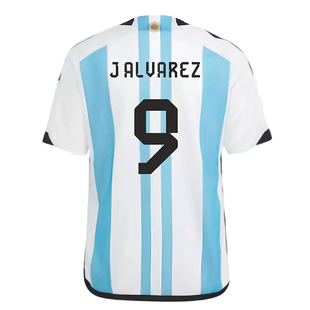 Футболка Argentina 2022 World Cup Winners Home - J Alvarez 9, синий — фото 2