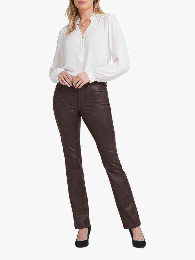 

Прямые джинсы Marilyn Coated NYDJ, Cordovan