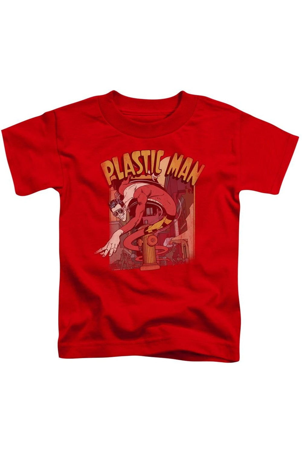 

Футболка для малышей с коротким рукавом Plastic Man от DC Comics Gildan, красный