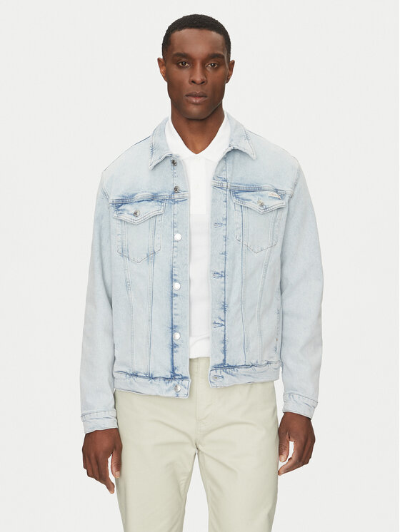 

Облегающая джинсовая куртка J30J327590 Calvin Klein Jeans, синий