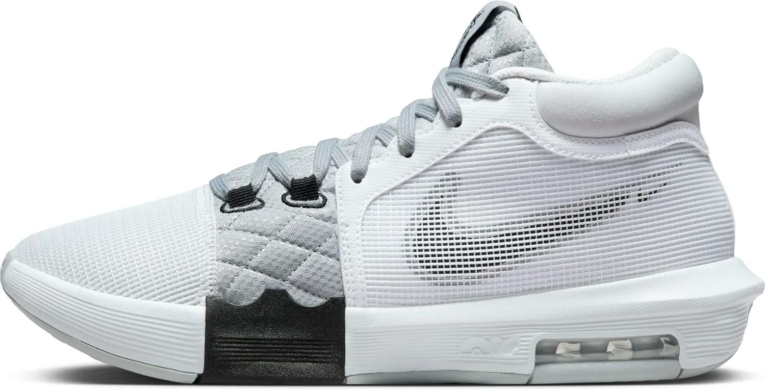 Мужские баскетбольные кроссовки Nike Lebron Witness VIII, серый белый — фото 2