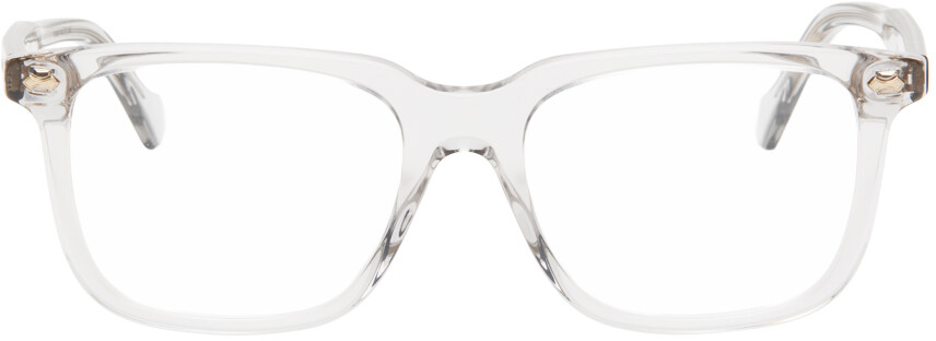 

Серые квадратные очки Gucci, цвет Grey/Grey/Transparent