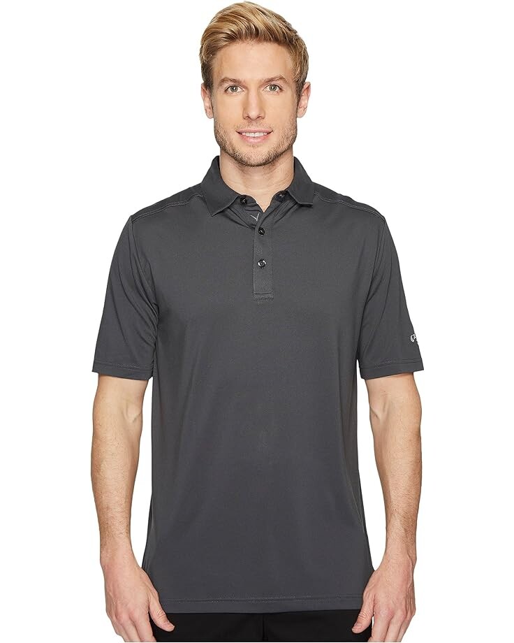 

Поло Callaway Opti-Dri Micro-Hex Solid, цвет Asphalt