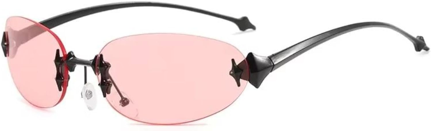 

Безрамочные солнцезащитные очки для женщин, модные, в стиле ретро, ​​с металлическим декором, высококачественные, роскошные, с защитой от УФ-излучения UV400 TKKTLLT, Xh7586-c4