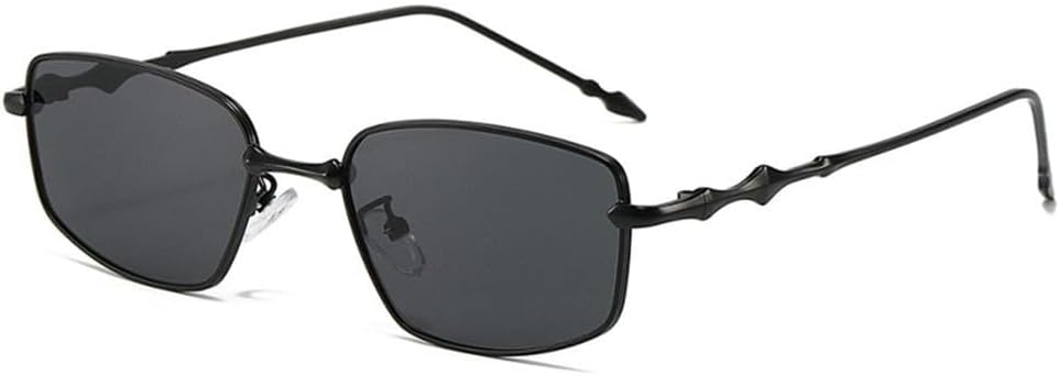 

Солнцезащитные очки с металлической оправой, защищающие от синего света, с нестандартной формой, винтажным дизайном и защитой от УФ-излучения UV400 KTUCN, Black-black Gray