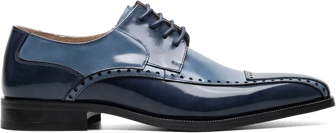 Мужские оксфорды Stacy Adams Plaza Toe Cap Oxford, Blue Multi — фото 3