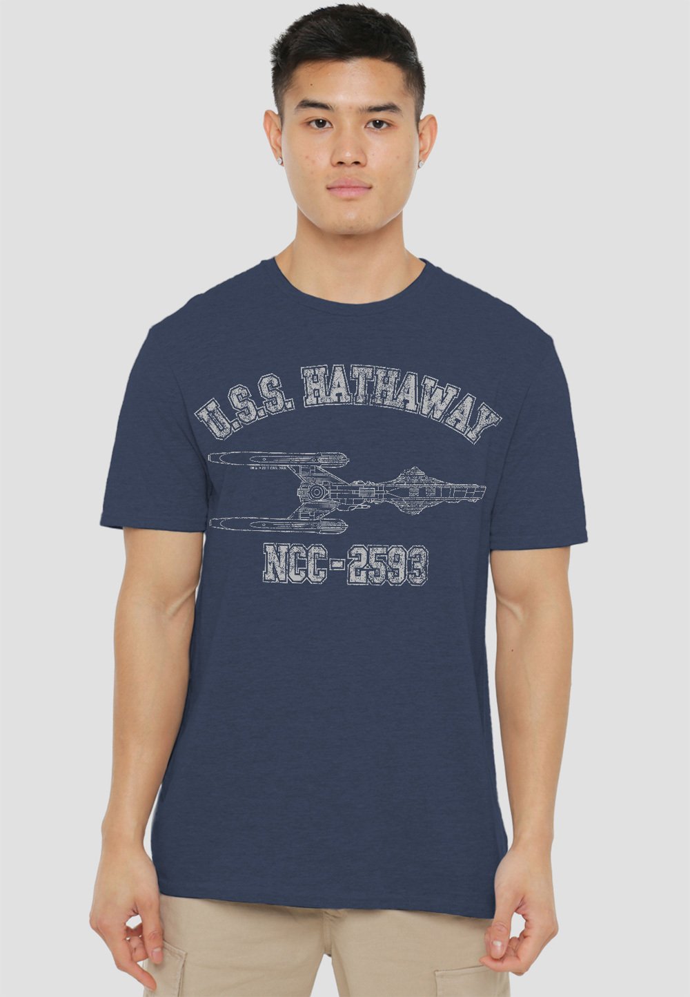 

Футболка с принтом STAR TREK HATHAWAY ATHLETIC Cotton Soul, темно-синий