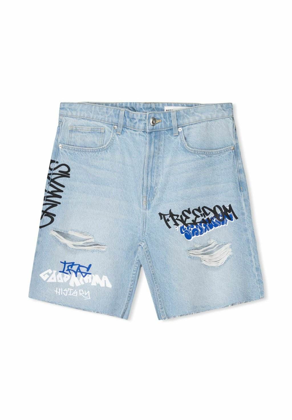 

Джинсовые шорты Bershka, цвет Light Blue Denim