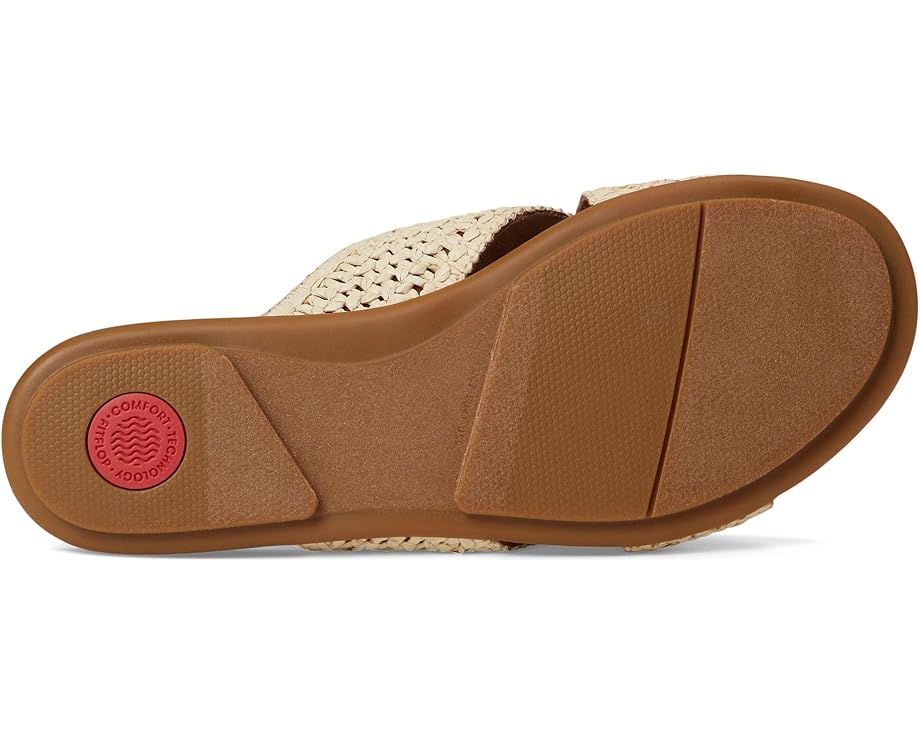 Сандалии FitFlop Gracie Woven Cross Slides, цвет Deep Tan/Ivory — фото 3