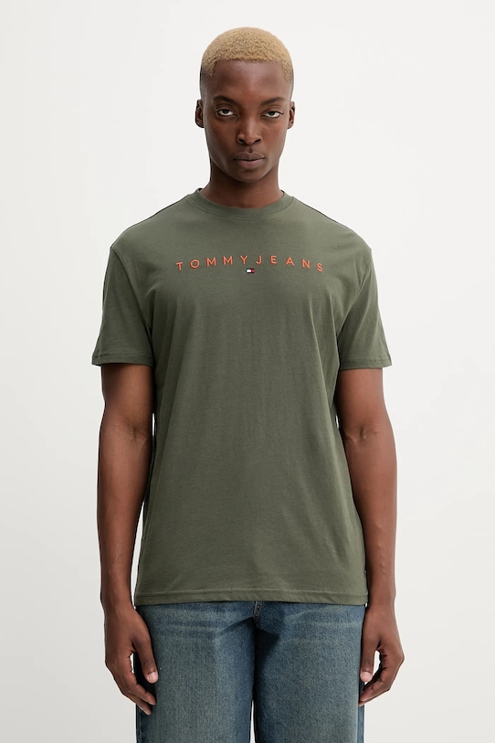 

Хлопковая футболка Tommy Jeans, зеленый