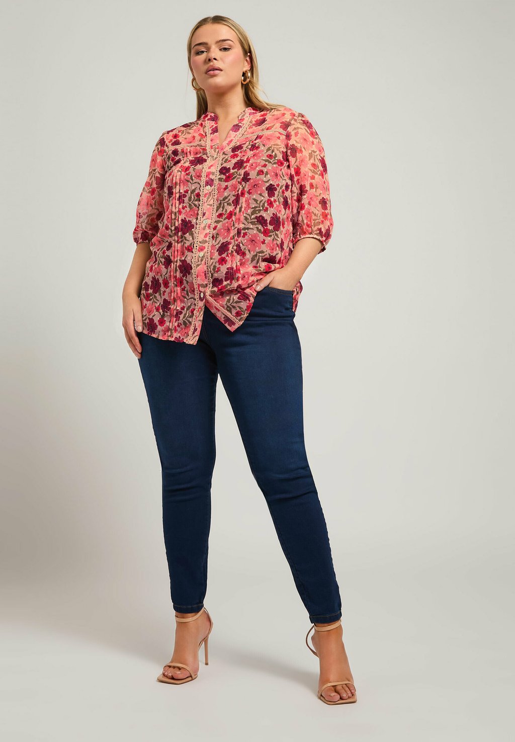 

Блуза Yours Clothing, розовый