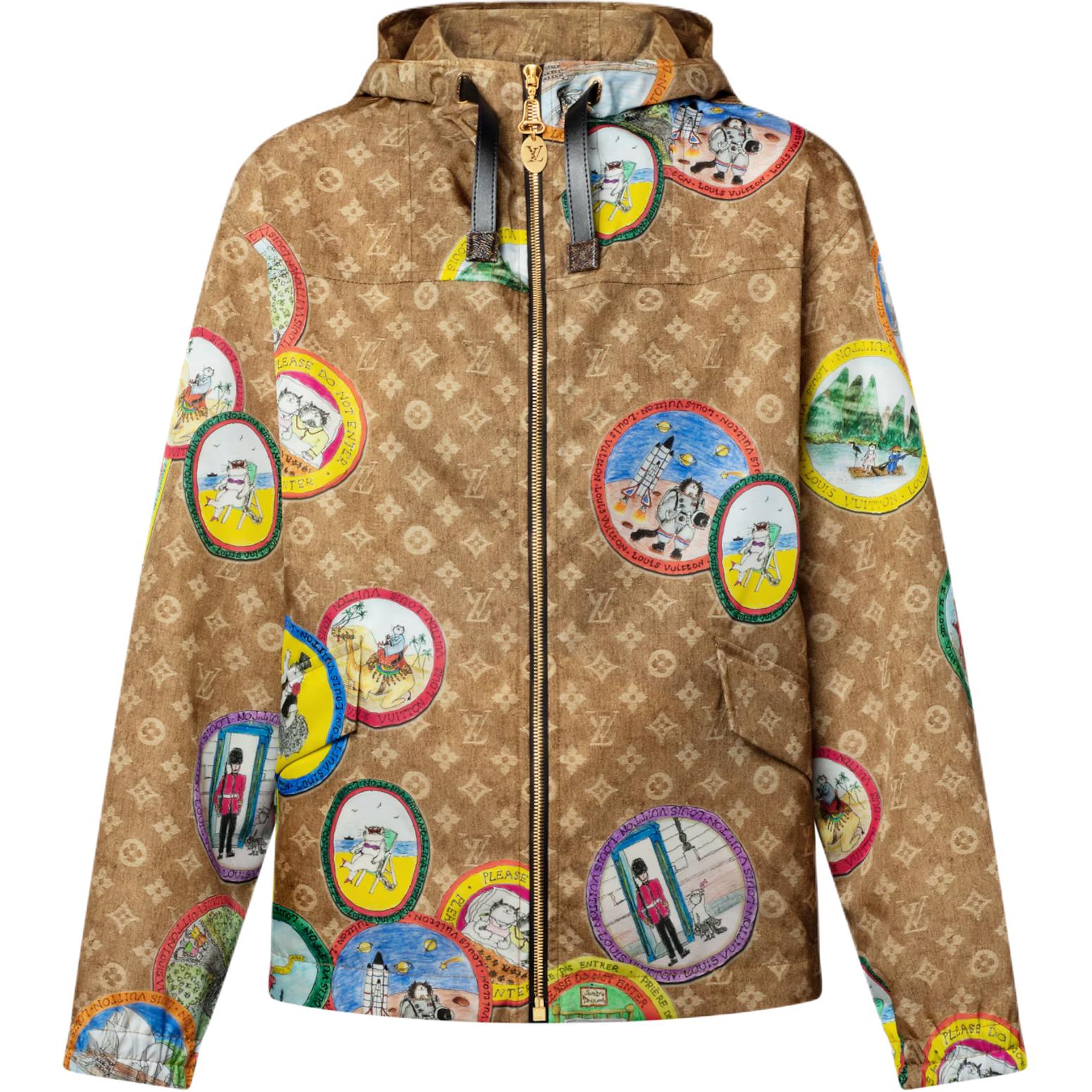

Парка с принтом Monogram Cat Stamp LOUIS VUITTON, светло-коричневый