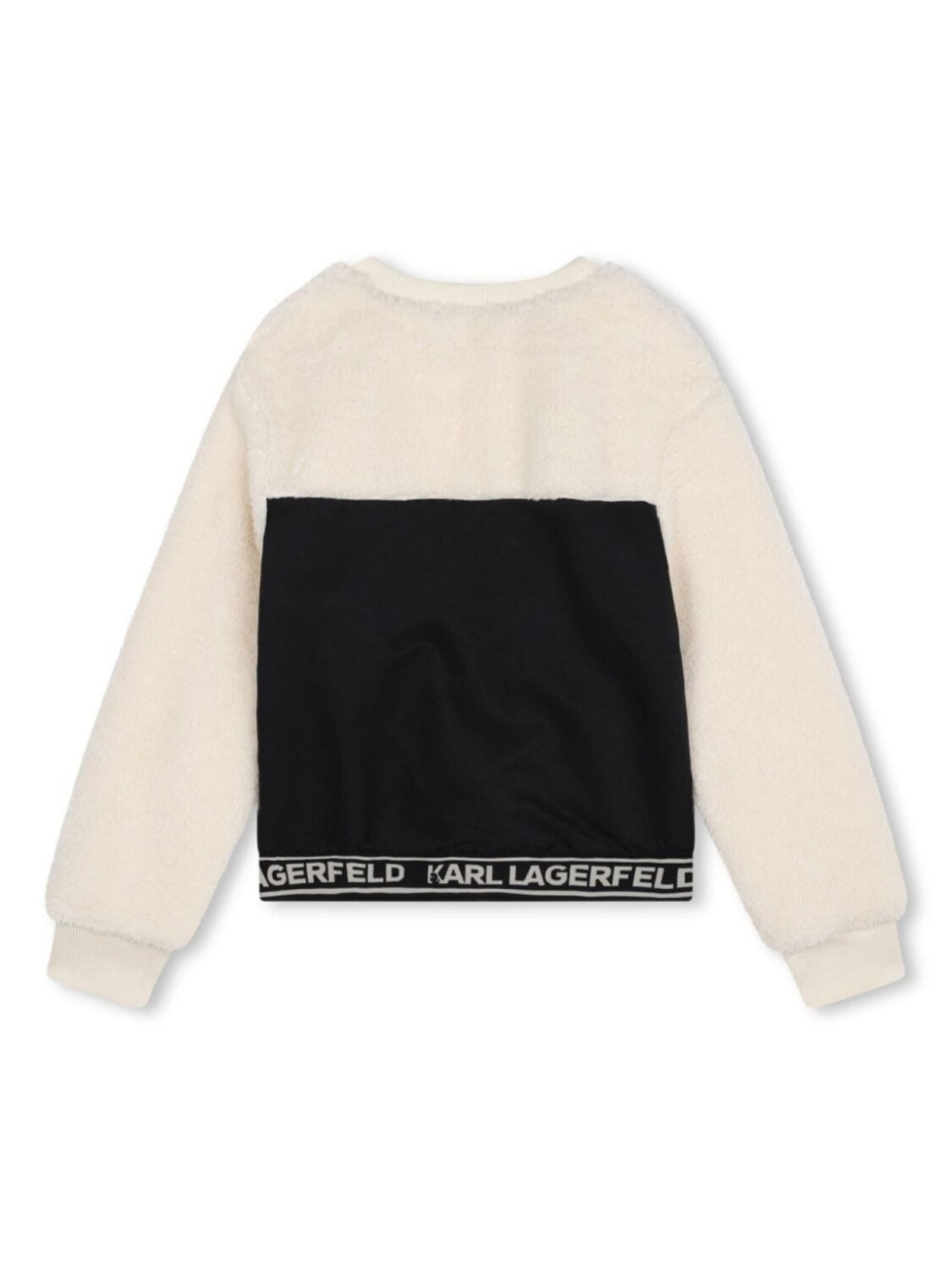 Karl Lagerfeld Kids толстовка с искусственным мехом, белый — фото 2