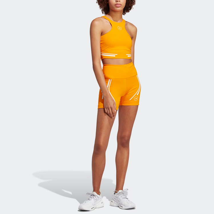 Stella McCartney X Casual Шорты Женские Темно-оранжевый Желтый Adidas, темно-оранжевый/желтый — фото 4