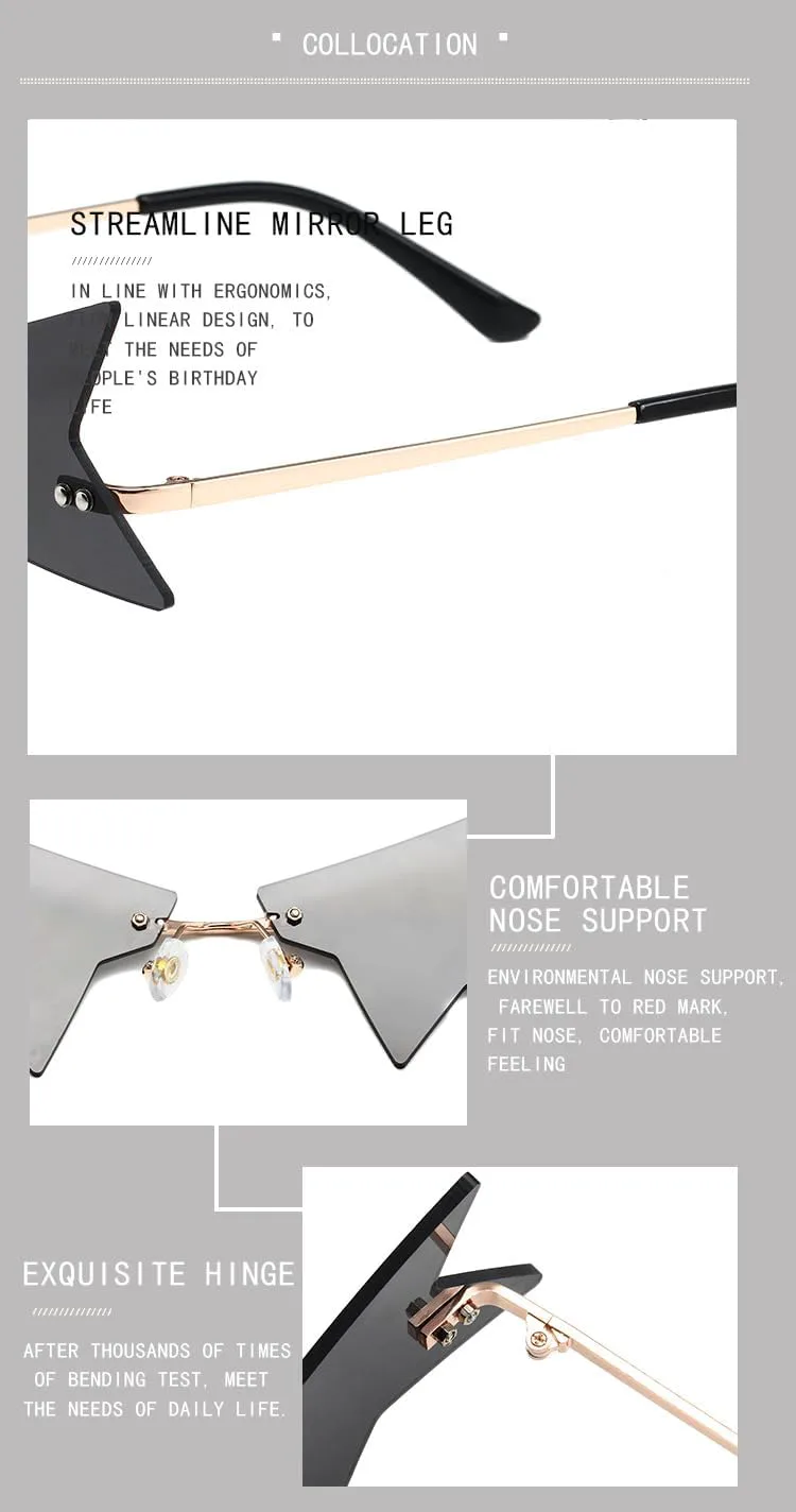 

Креативные классические модные персонализированные солнцезащитные очки для женщин и мужчин, а также для вечеринок на Хэллоуин и Рождество (Mc3226) MCZTO, G