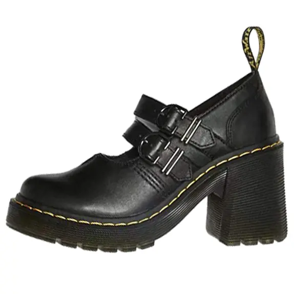 Кроссовки eviee sendal leather heeled shoes 'black' Dr. Martens, черный