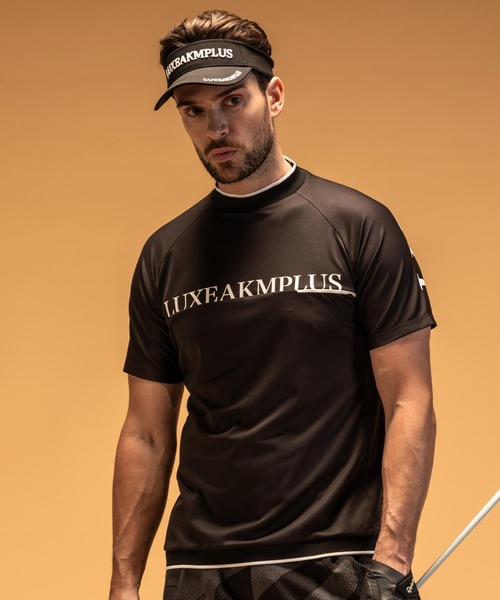 

Футболка с коротким рукавом и высоким воротником, влагопоглощающая, с защитой от УФ-излучения, охлаждающая LUXEAKMPLUS Golf, черный