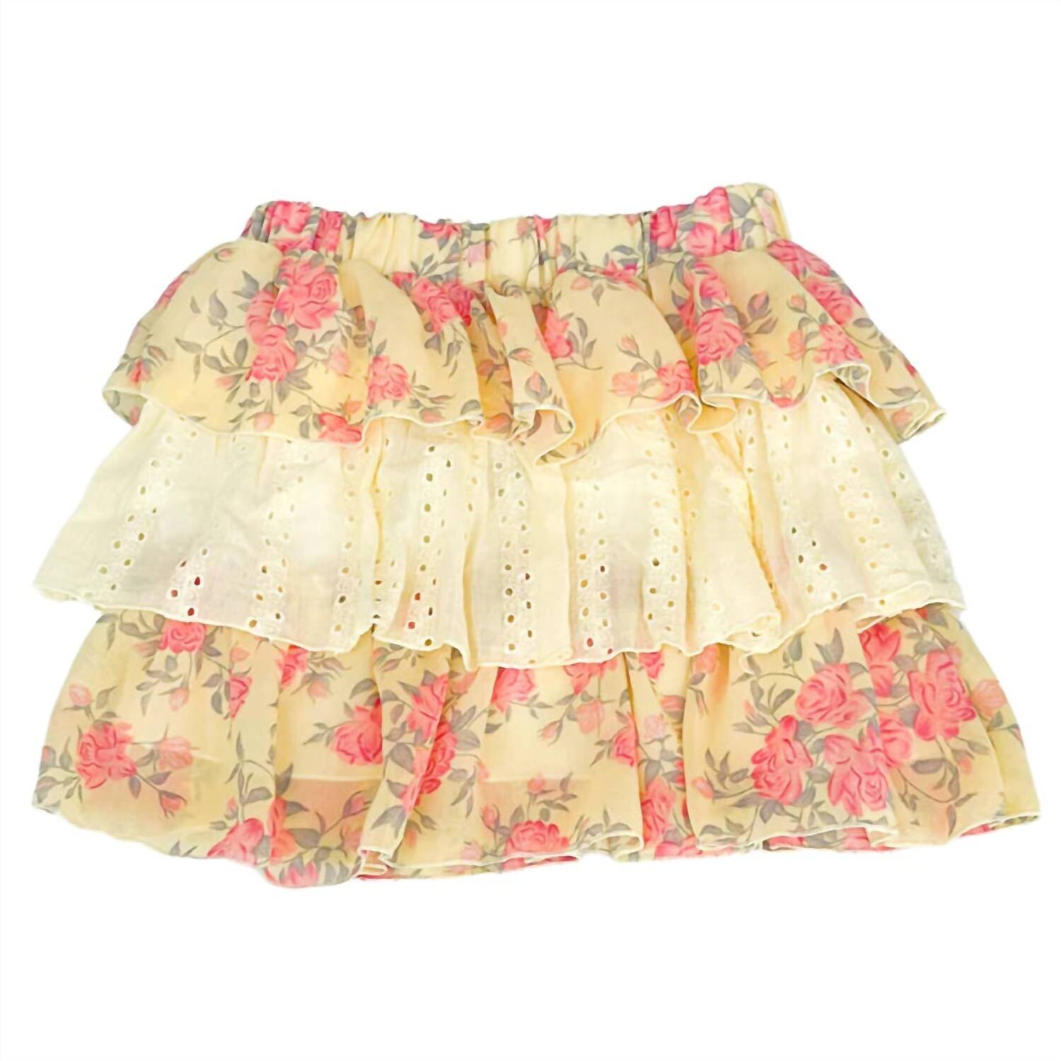 

Желтая шифоновая юбка Girls Rose Flowers By Zoe, желтый